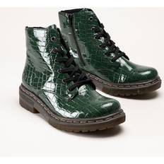 Rieker Kängor & Boots på rea Rieker Gröna krokomönstrade kängor i lack - Tanne
