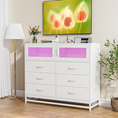 Bed Bath & Beyond 6 Double Dresser with LED Lights Chest of Drawer