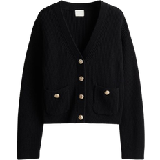 Damen Cardigans H&M Cardigan with Pockets - Black