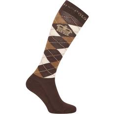 Femme - Marron Chaussettes HV Polo Reitsocken Damen Argyle Marron