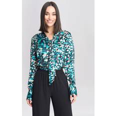 Avril Satin Pussy Bow Blouse, Multi