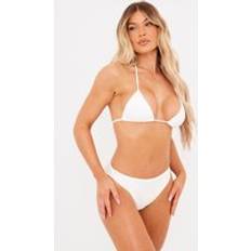 PrettyLittleThing Triangle Mix Match Bikini Top - White