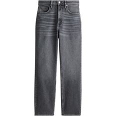 H&M Mujer Pantalones vaqueros H&M Slim Straight High Ankle Jeans - Dark Grey