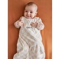 Vertbaudet Sleeveless Baby Sleeping Bag, Achille chequered beige