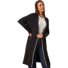 One Size - Woman Cardigans Roman Whipstitch Cardigan Black One