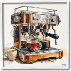 Sleek Espresso Machine Print 12 x 12 Framed Art