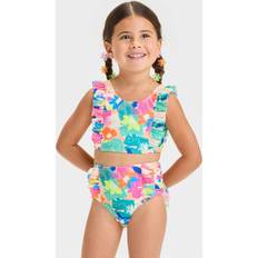 Bikinis Children's Clothing on sale Cat & Jack Toddler Girls' Floral Printed Ruffle Bikini Set 3T