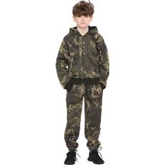 Green Tracksuits Children's Clothing (11-12 Years, Green) Kids Boys Girls Camouflage Jogging Suit Tracksuit 11-12yrs