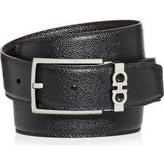 Ferragamo Skärp Ferragamo Vändbart Läderbälte Med Silverfärgat Spänne - Black