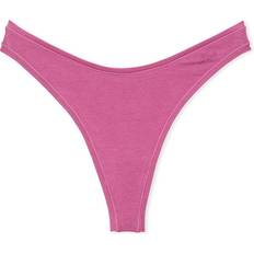 Elastane/Lycra/Spandex Panties PINK Cotton High-Leg Thong Panty - Midnight Mauve