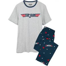 Hombre Pijamas Top Gun Mens Logo Long Pyjama Set