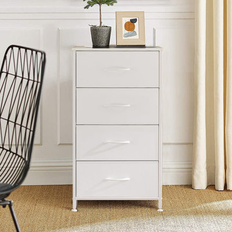 Ebern Designs White Chest of Drawers Ebern Designs Large Dresser 37.5" H X 17.7" W X 11.8" D Chest of Drawer