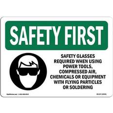 Office Supplies SignMission OSHA Safety First Sign 12 x 18 in.