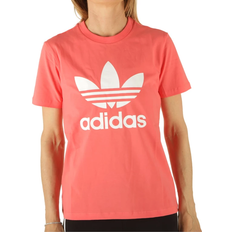 Adidas Dam - Elastan/Lycra/Spandex - Rosa T-shirts Adidas Adicolor Classics Trefoil T-shirt - Semi Turbo