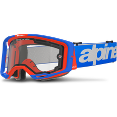 Moottoripyörävarusteet Alpinestars Vision 8 Wordmark Dual Pane - Sininen/Oranssi