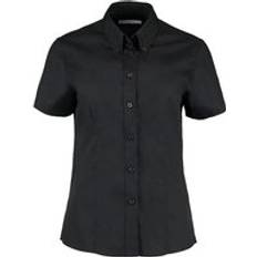 One Size - Women Shirts Kustom Kit Corporate Oxford Short Sleeve Shirt Black