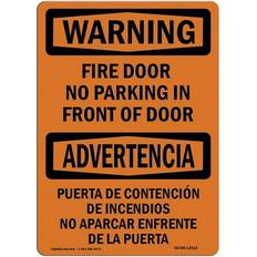 Office Supplies SignMission OSHA Warning Sign 12 x 18 in - Fire Door No Parking