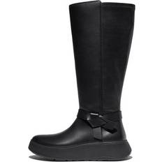 Fitflop Boots Fitflop F-MODE Folded-Knot Flatform Tall Stretch Boots Leather/Faux-Leather (PU) Full Price