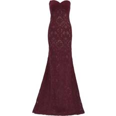 Tadashi Shoji Kohli Strapless Lattice embroidered Gown women Rayon/Polyester/Nylon