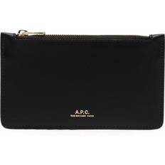 A.P.C. Logo Zipped Wallet - Women - Black