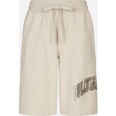 Dolce & Gabbana Beige Shorts Dolce & Gabbana Beige Embroidered-Logo Shorts M0299 PERGAMENA MEDI (IT 48)