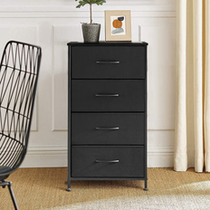 Ebern Designs Black Chest of Drawers Ebern Designs Large Dresser 37.5" H X 17.7" W X 11.8" D Chest of Drawer