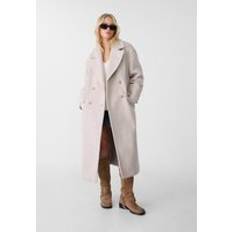 Oversize Coats Stradivarius Oversize Soft Touch Coat - Ecru