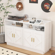 White Sideboards Gracie Oaks Modern Buffet Storage 33 H x 55.1 W x 15.8 D Sideboard