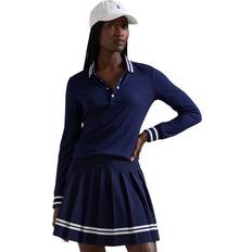 Ralph Lauren Women Polo Shirts Ralph Lauren Rlx Women's Ribbed Polo Shirt Blue Navy