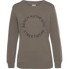 Bench Overdele Bench BENCH Sweatshirt Khaki Regular Fit für Damen 36/38