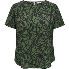 Only Carmakoma Carvika Short Sleeve Top - Green