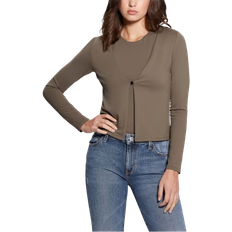 Elastane/Lycra/Spandex - Women Cardigans Guess Lena Cardigan - Brown