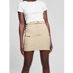 Guess Skirts Guess GUESS Eco Fiona Crepe Cargo Skirt Foamy Taupe