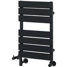 Heated Towel Rails Milano Modern Flat Panel Electric Heated Towel Rail 600 mm x 400 mm Black