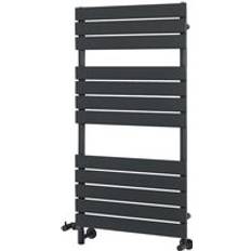 Heated Towel Rails Milano Modern Anthracite Flat Panel Electric Heated Towel Rail Radiator 1200 mm x 600 mm