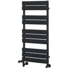 Milano Modern Flat Panel Electric Heated Towel Rail Radiator 975 mm x 450 mm Black