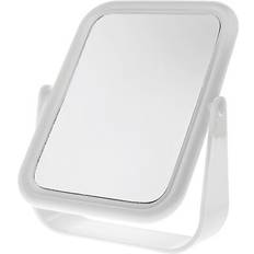 Blue Makeup Mirrors Blue Canyon free standing white plastic cosmetic mirror wipe clean double sided