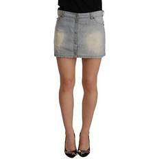 Ermanno Scervino mid waist denim mini skirt skirts light blue -size