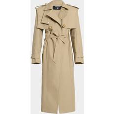 Balmain Abrigos Balmain Tailored Cotton Gabardine Trench Coat Beige (34 40)