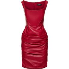 Röda - Skinn Klänningar Versace Leather Mini Dress