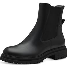 Tamaris damen chelsea boot profilsohle stiefelette reißverschluss 1-25413-43 Schwarz