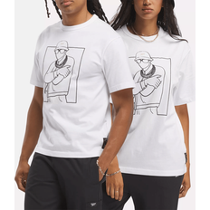 Reebok Unisex Tops Reebok Unisex Hip Hop B-Boy Pose T-Shirt in White