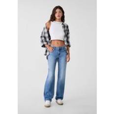 Low Waist - Women Jeans Stradivarius Low-cut straight fit jeans Blue denim