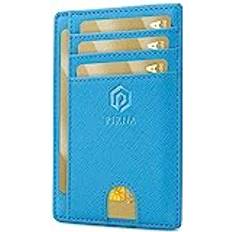 Pirna Slim RFID Blocking Minimalist Credit Card Holder - Blue Cerulean