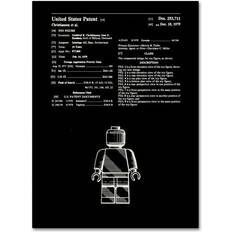 Interior Details Trademark Fine Art Lego Man Patent 1979 Canvas 24.0 H x 18.0 W x 2.0 D Framed Art