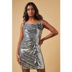 Silver Dresses Oasis silver bodycon dress womens occasion dresses