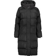 Longline Hooded Puffer Coat - Black