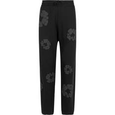 Denim Tears Cotton Wreath-print track pants men Cotton Black