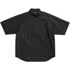 Balenciaga Shirts Balenciaga Tape Type Short Sleeve Shirt Large Fit - Black