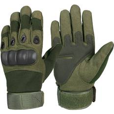 Green Motorcycle Gloves HCSC (Army Green, XL) Motorcycle Breathable Full Finger Military Glove Non-slip Outdoor Racing Sport Glove Motocross Protective Glove Men Women